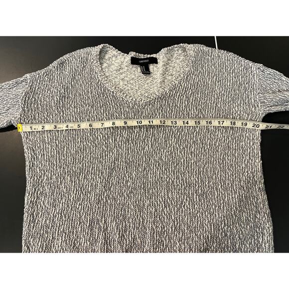 Forever 21 Women's V-Neck Knit Pullover Sweater Gray Size M Casual Cozy - Picture 4 of 7